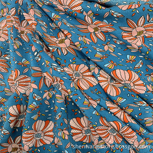 Breathable 100% Rayon Material Ladies Summer Dress Fabric
